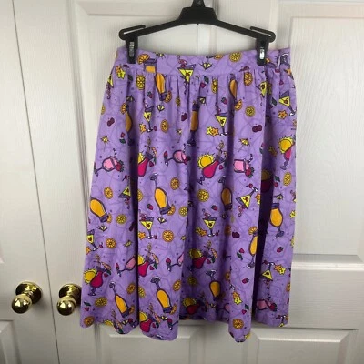 Nuevo Nuevo Con Etiquetas Para Mujer Lindy Bop Pryia Cóctel Bebidas Falda Púrpura Talla 10 Retro Foto 1 de 4