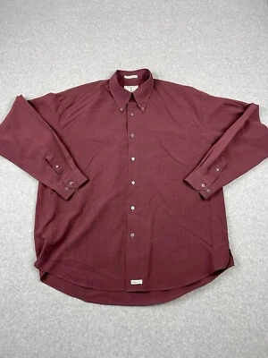 Camisa Bibas Birmania De Colección Para Hombres Grande Roja Clásica Vestido Manga Larga Con Botones Foto 1 de 4