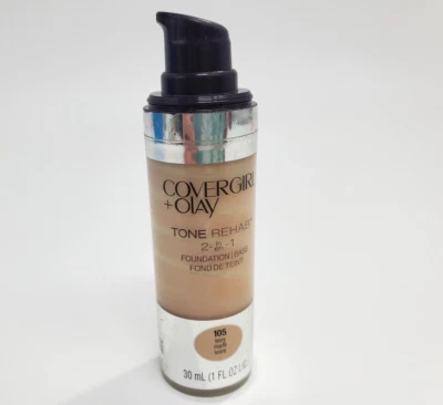 Base Covergirl Olay Tone Rehab 2 en 1 105 marfil sin tapa nueva Foto 1 de 2