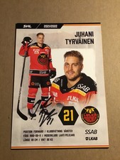 Juhani Tyrvainen, Finland 🇫🇮  Lulea HF 2021/22 hand signed 4x6
