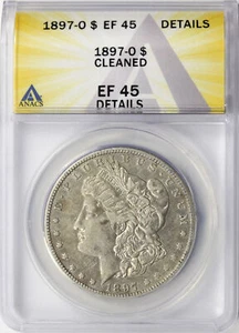 1897-O $1 Morgan Dollar ANACS EF45 Details Cleaned - Picture 1 of 4