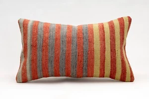 Decorative Pillow Cover, 12x20 in, Kilim Pillow, Turkish Pillow, Sofa Cushion - Picture 1 of 4