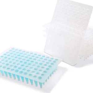10 Stück 0,2 ml 96-Well PCR-Platten, ohne Rock, klar, unsteril - Bild 1 von 4
