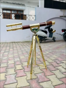 Luxury 27" Brass Telescope with Metal Tripod - Nautical Decor - Picture 1 of 9