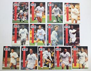PRO SET Football 1990/91 Full Set Of 13 Leeds United Cards