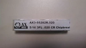 MASTERCUT 5/16 3 FLUTE CHIPBREAKER ENDMILL .020 CORNER RADIUS AX3-55282R.020 NEW - Picture 1 of 2