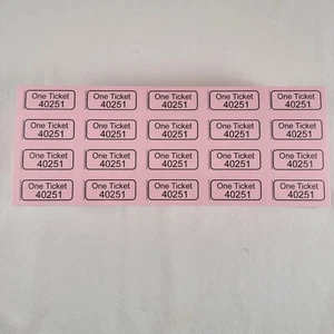 Hoja Entradas Paseo Entradas Carnaval Boletos Bebida 250 unidades Rosa - Imagen 1 de 3