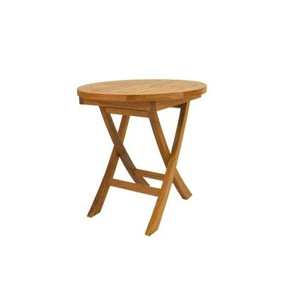 Anderson Teak Bahama Mini Round Folding Side Table - Image 1 of 4