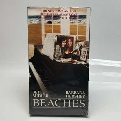 Vintage Beaches VHS Tape Bette Midler Barbara Hershey Rare Sealed Promo NFS DS - Image 1 of 4