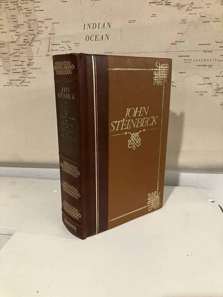 John Steinbeck Five Books In One Amaranth Press 1986 Leather Gold-leaf-type HC Foto 1 de 4