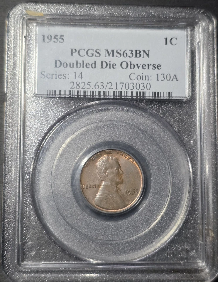 Centavo Lincoln 1955 doble matriz graduación profesional MS63 BN *fecha clave* #21703030 Foto 1 de 3