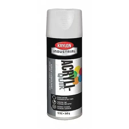 Krylon Industrial K01501a07 Spray Paint, White, Gloss, Solvent, 12 Oz - Image 1 of 1