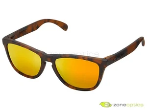 Oakley Frogskins Fall Out Sunglasses 24-416 Matte Brown Tortoise/Fire Iridium - Picture 1 of 3