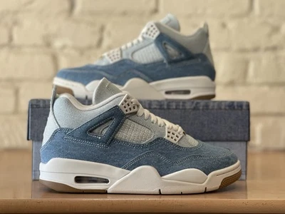 Nike Air Jordan 4 ретро Tex джинсовой ткани синий паруса резинки IB6716-100 женщин размер 11 мужчин 9,5 - Изображение 1 из 4