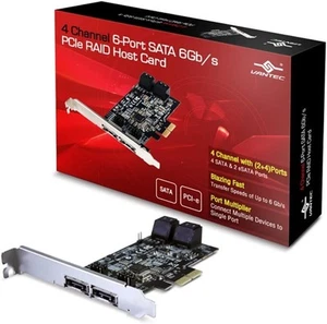 4-Channel 6-Port SATA 6GB/S PCIe RAID Host Card with HyperDuo Technology - Picture 1 of 3