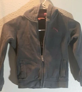 Puma Jacket gray/pink Girls Size 6 - Picture 1 of 3