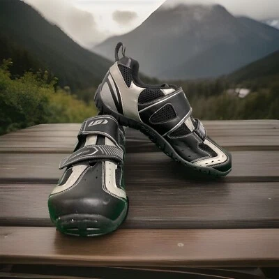 Zapatos de ciclismo Louis Garneau Multi Ergo Grip para hombre talla 47/13 EE. UU. negros y plateados Foto 1 de 4