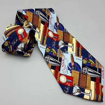 Nicole Miller "Do It" Tie Smoke It, Shake It, Swing It - Cigars, Golf, Martinis  Foto 1 de 4