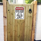 Warning Dogs Loose At All Times Theme Metal Gate Sign 150mm x 200mm 1778H1