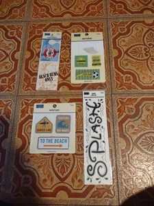 Lot Of Karen Foster Design Page Hangers Shirt Labels Metal Signs Rub Ons - Picture 1 of 2