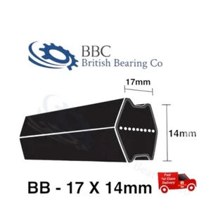 BB 17mm x 14mm Hexagonal Lawnmower Mower Double Sided V Vee Belt *CHOOSE SIZE* - Picture 1 of 2