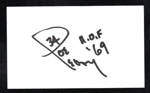 Joe Perry 49ers Autographed Signed 3x5 Index Card Pro Football HOF - A02 - Picture 1 of 1