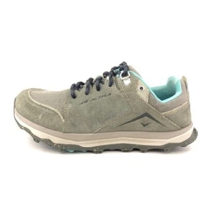 Altra Lone Peak LP Alpine Trail Running Shoes Womens Size 7 EUR 38 Taupe Leather - Picture 1 of 12