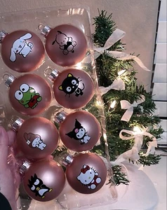 Sanrio Christmas Ornaments Pink | HK Cinnamoroll Chococat Pochacco Kuromi - Picture 1 of 2