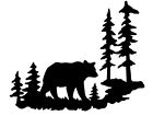 Oracal Vinyl Decal Bear Nature Mountain Scene Wildlife Graphics Car Truck #89b