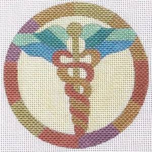 Needlepoint Handpainted Christmas Melissa Prince Medical 4" - Picture 1 of 1