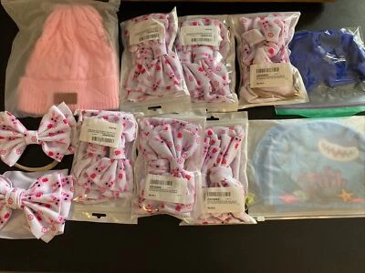 Assorted Lot Of baby Head Bands, Hats, Swim Caps, Toddler Girl Beanie, baby Girl - Image 1 of 4