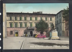 Cartolina Città di Castello Piazza Raffaello Sanzio Albergo Tiferno L464 - Imagen 1 de 1