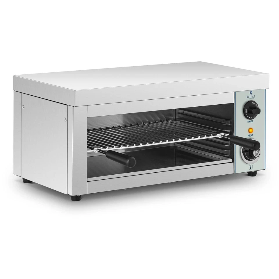 ROYAL CATERING Salamander Ofen Überbackgerät Elektro Grill Toaster Edelstahl 2000 W Gastro