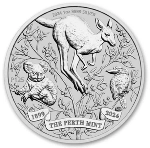 1 OZ ONCIA 2024 - 1 DOLLAR - THE PERTH MINT - AUSTRALIA - CARLO III - ARGENTO - - Foto 1 di 2