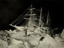Frank Hurley - Endurance Ship at Night Antarctica (1914) - 17" x 22" Art Print