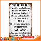 Vintage Toilet Rules Tin Wall Sign Bar Pub Bedroom Decorative Metal Plate Poster