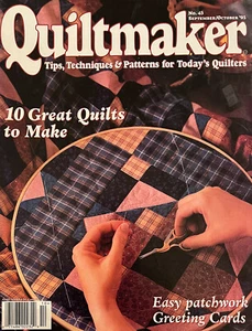 Quiltmaker Magazine - Oct 1995 -No. 45- Log Cabin - Bride's Bouquet - Pumpkin - Picture 1 of 7