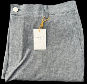 Peter Millar Crown Sport Shackleford Hybrid Golf Shorts Gray Mens Sz 38 - Picture 1 of 10