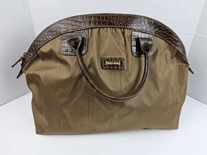 Hanae Mori Large Double Handle Duffle Satchel Handbag Purse - Picture 1 of 7
