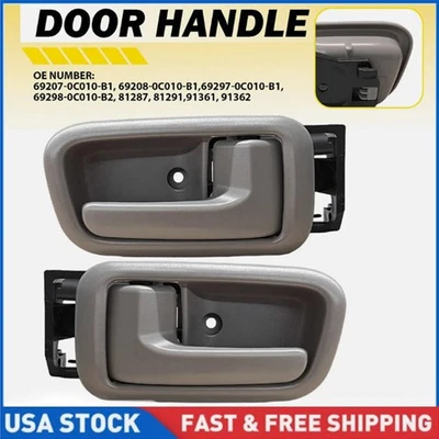 Par de manijas de puerta interior trasera izquierda y derecha beige para Toyota Tundra 2000-2006 Foto 1 de 4