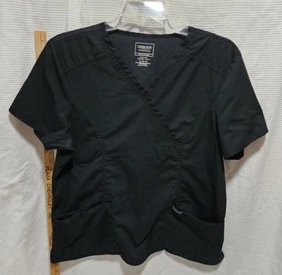 Cherokee Work Wear Women's Scrub Top Black XL - Image 1 of 3