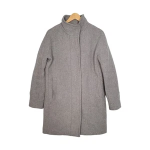 Abrigo J Crew Stadium Cloth de Nello Gori Cocoon gris jaspeado anochecer B2770 talla 4 - Imagen 1 de 9