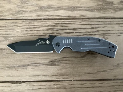 Cuchillo de bloqueo Kershaw Emerson 6044TBLK CQC-8K negro Tanto Point Flipper Liner. Nuevo Foto 1 de 3