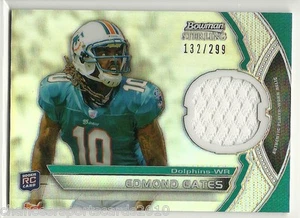 2011 Bowman Sterling Edmond Gates REFRAKTOR RC TRIKOT #BSREG /299 Miami Delphine - Bild 1 von 2