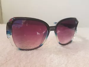 Sunglasses Crystal Blue Frames Havana Pink Gradient Lense 5101 58 17-132 - Foto 1 di 9