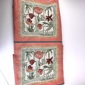 Judy Buswell Vintage Wandteppich Stoff Akzent Kissen Blumen 18"x18" Handarbeit Floral - Bild 1 von 6