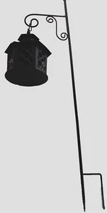 Solar Lantern Hanging Light LED Outdoor Yard Patio Garden Decor Lamp with Stake - Picture 1 of 2