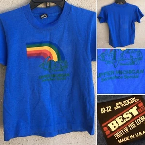 Vintage Upper Michigan Someplace Special T-Shirt Rainbow Tee Made In USA 80s 90s - Bild 1 von 12