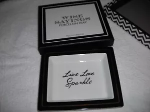 "Live Love Sparkle" Two's Company Ceramic Tray - new in box - Picture 1 of 1