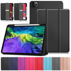 For iPad Pro 11" 12.9" inch 2020 Smart Leather Case Cover with Pen Holder